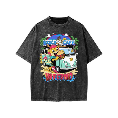 Beach Cafe Snow Washed Kids' T-Shirt